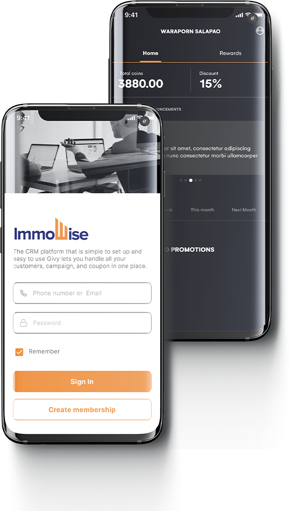 ImmoWise mobile app
